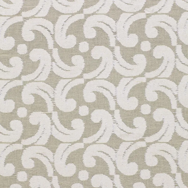 Schumacher 2608480 Baroque Cutwork Natural fabric swatch