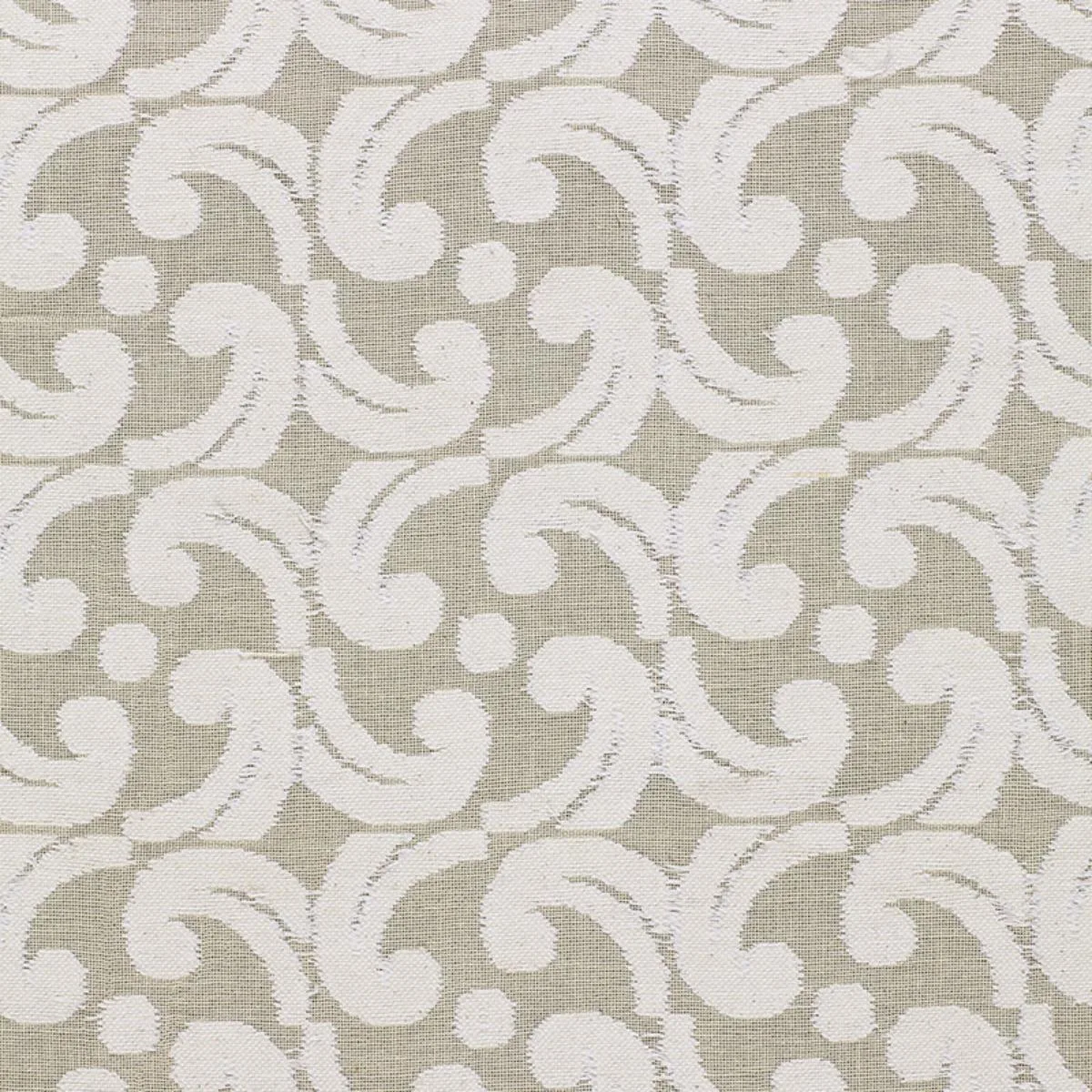 Schumacher 2608480 Baroque Cutwork Natural fabric swatch