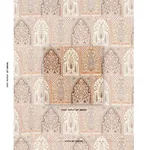 Schumacher 181310 Barra Palace Brown & Spice fabric swatch