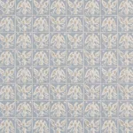 Schumacher 183192 Barton's Eagle Hand Print Blue fabric swatch