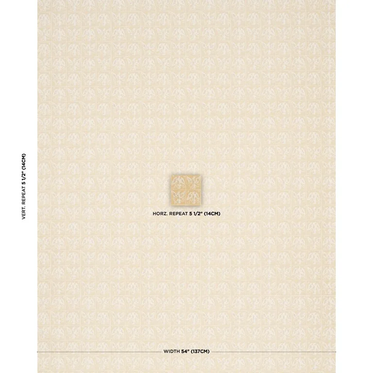 Schumacher 183190 Barton's Eagle Hand Print Yellow fabric swatch