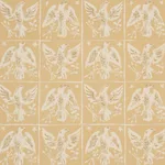 Schumacher 183190 Barton's Eagle Hand Print Yellow fabric swatch