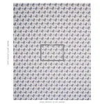 Schumacher 180573 Basile Trellis Delft & Sepia fabric swatch