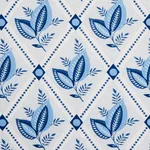 Schumacher 180570 Basile Trellis Porcelain fabric swatch