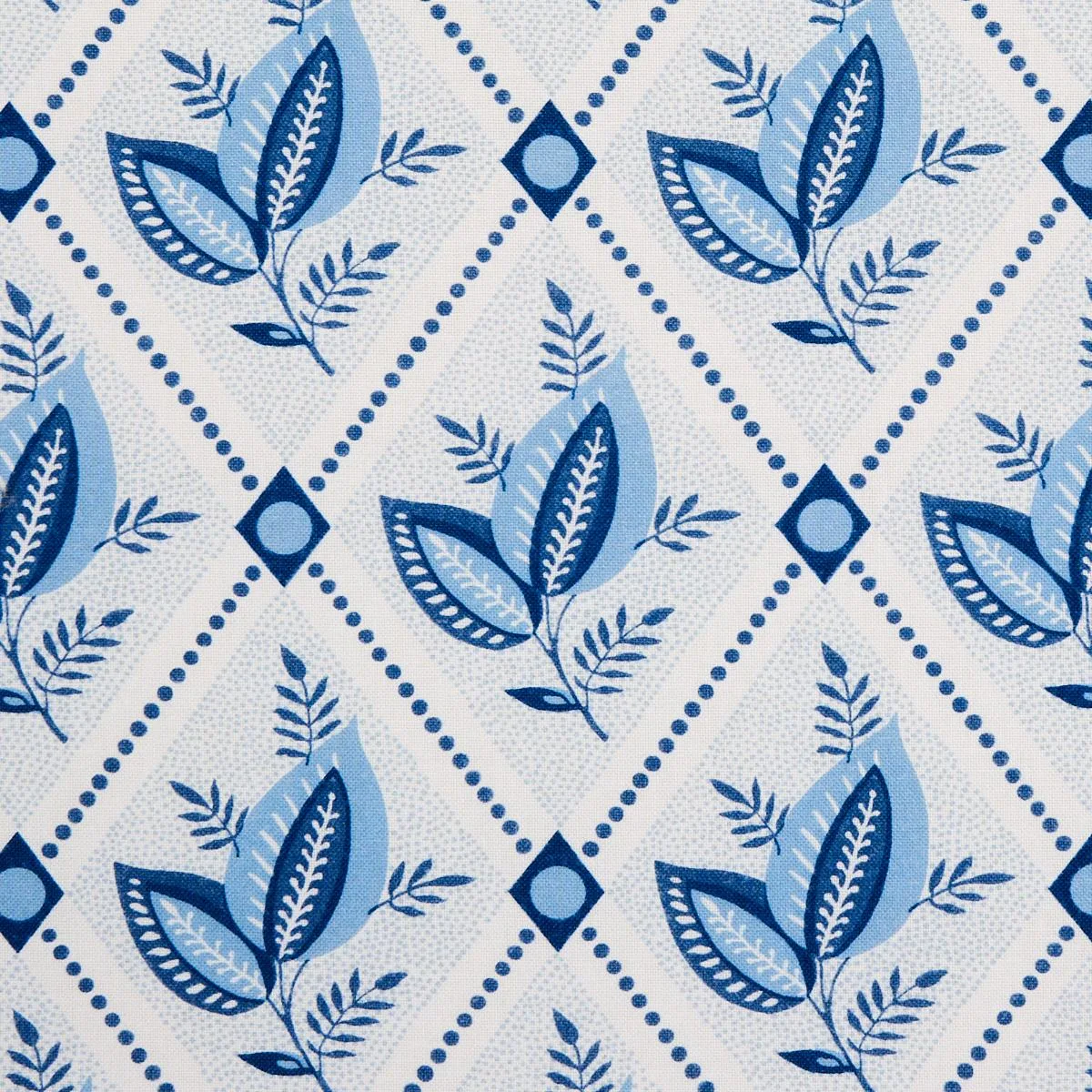 Schumacher 180570 Basile Trellis Porcelain fabric swatch