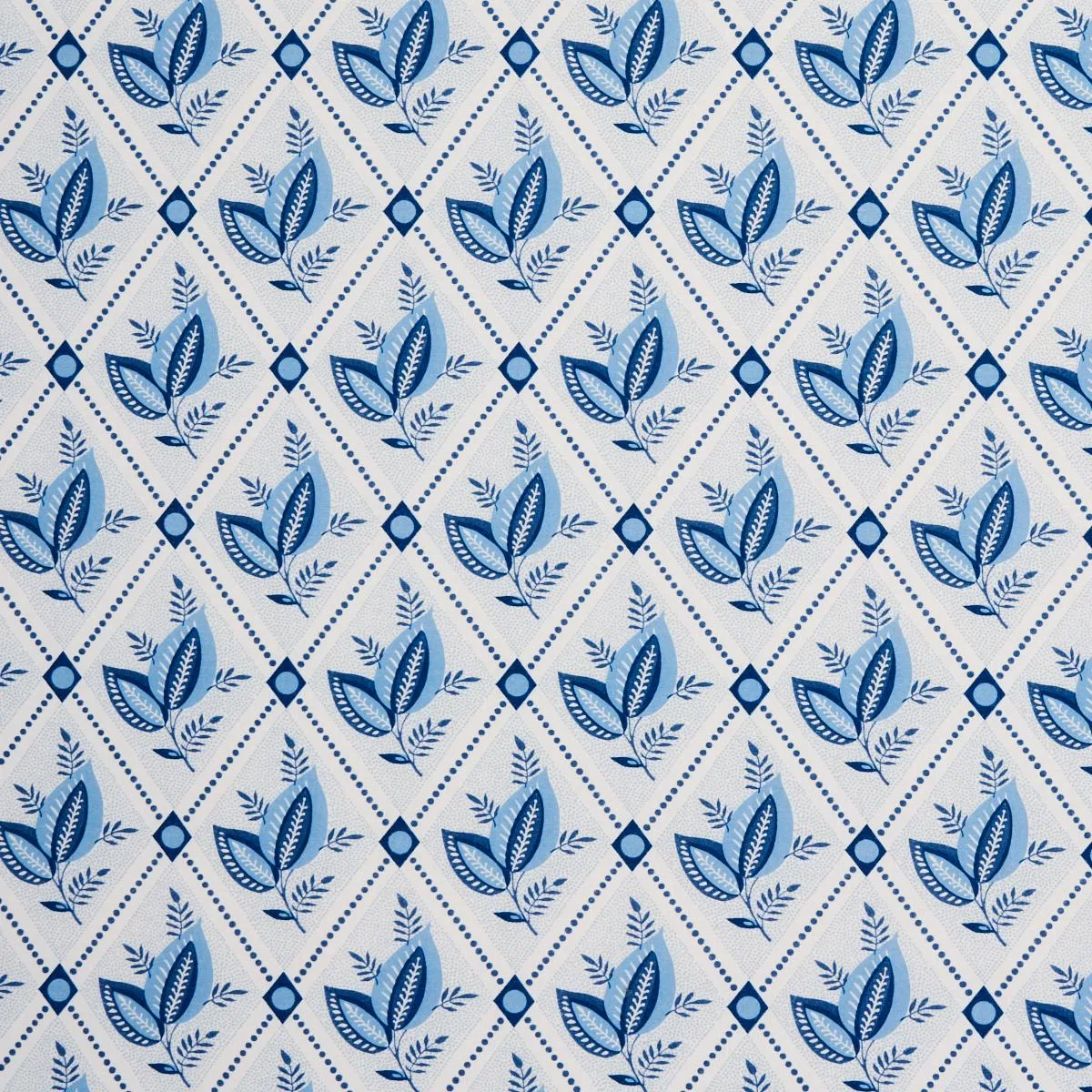 Schumacher 180570 Basile Trellis Porcelain fabric swatch