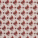 Schumacher 180571 Basile Trellis Spice & Carbon fabric swatch