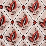 Schumacher 180571 Basile Trellis Spice & Carbon fabric swatch