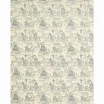 Schumacher 66600 Bassano Embroidered Toile Delft fabric swatch
