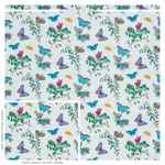 Schumacher 178721 Baudin Butterfly Chintz Turquoise fabric swatch