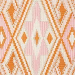Schumacher 78151 Bayeta Embroidery Pink & Orange fabric swatch