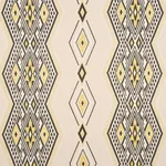 Schumacher 78152 Bayeta Embroidery Yellow & Neutral fabric swatch
