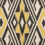 Schumacher 78152 Bayeta Embroidery Yellow & Neutral fabric swatch