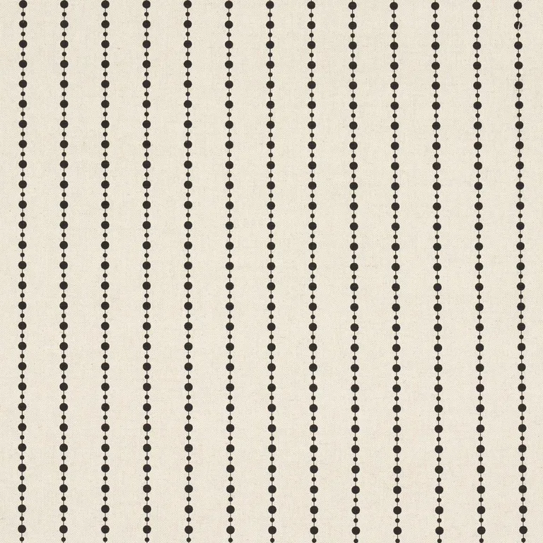 Schumacher 181430 Beaded Stripe Black And Cream fabric swatch