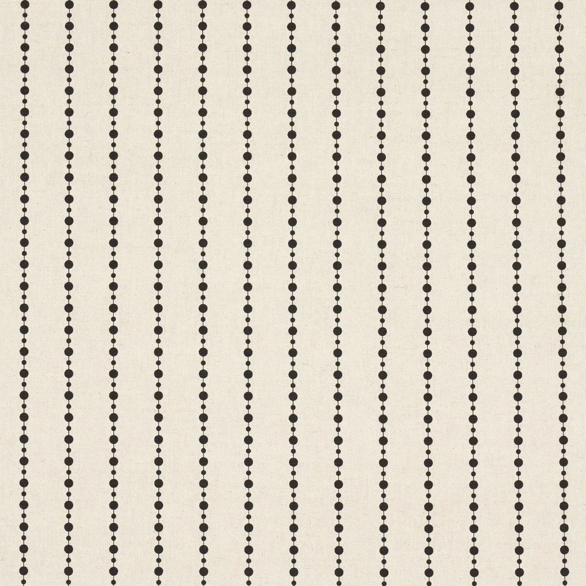 Schumacher 181430 Beaded Stripe Black And Cream fabric swatch