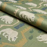 Schumacher 84981 Bear Brigade Forest fabric swatch