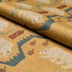 Schumacher 84980 Bear Brigade Ochre fabric swatch