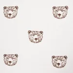 Schumacher 180470 Bear High Performance Print Ivory fabric swatch