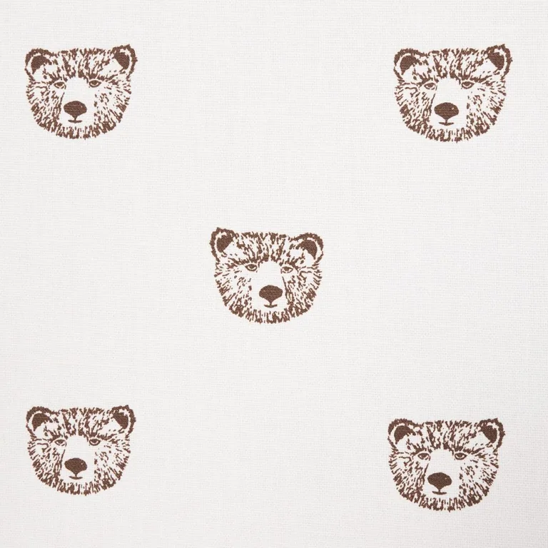 Schumacher 180470 Bear High Performance Print Ivory fabric swatch
