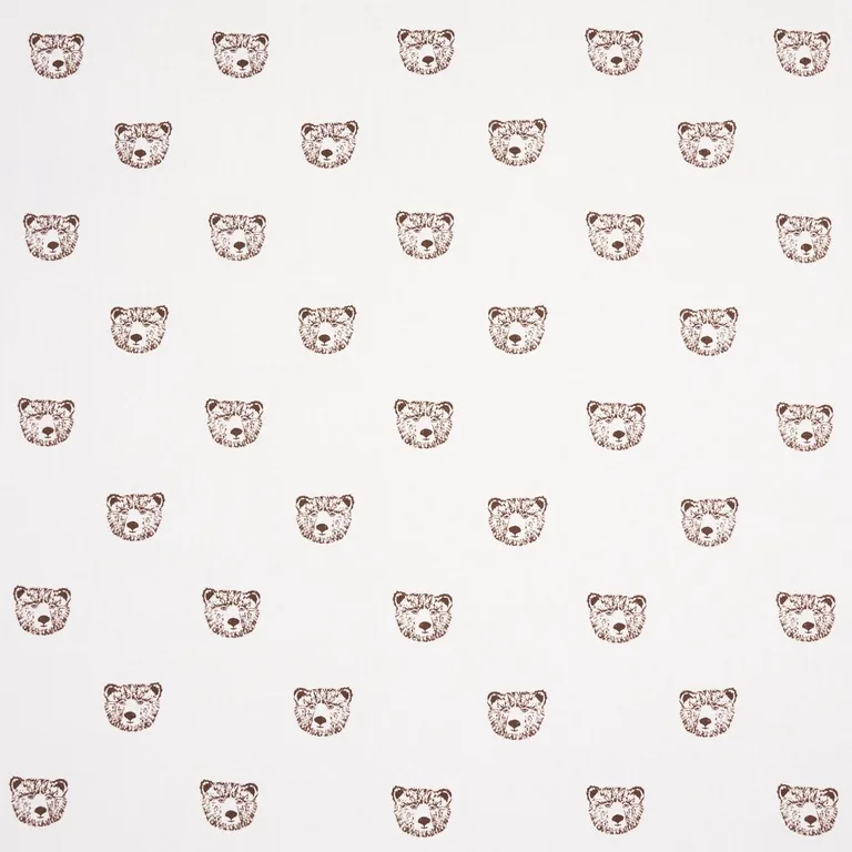 Schumacher 180470 Bear High Performance Print Ivory fabric swatch