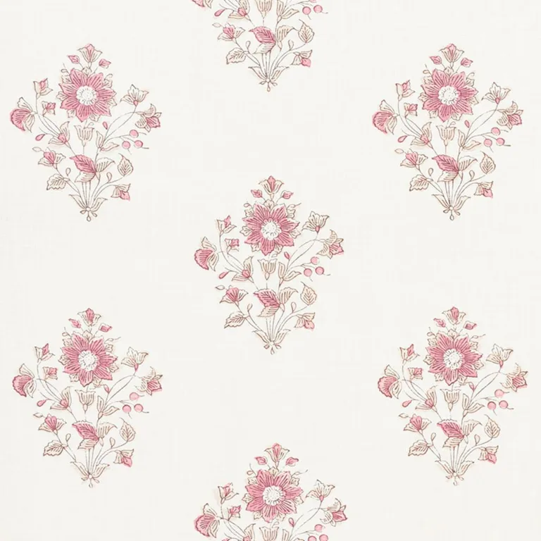 Schumacher 173763 Beatrice Bouquet Pink fabric swatch