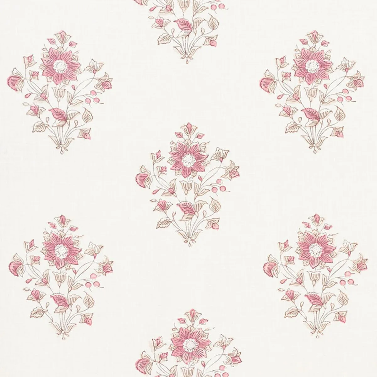 Schumacher 173763 Beatrice Bouquet Pink fabric swatch