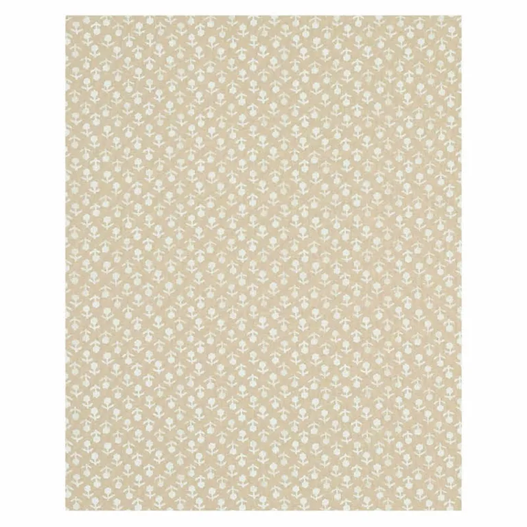 Schumacher 179352 Beatriz Handprint Natural fabric swatch