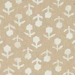 Schumacher 179352 Beatriz Handprint Natural fabric swatch