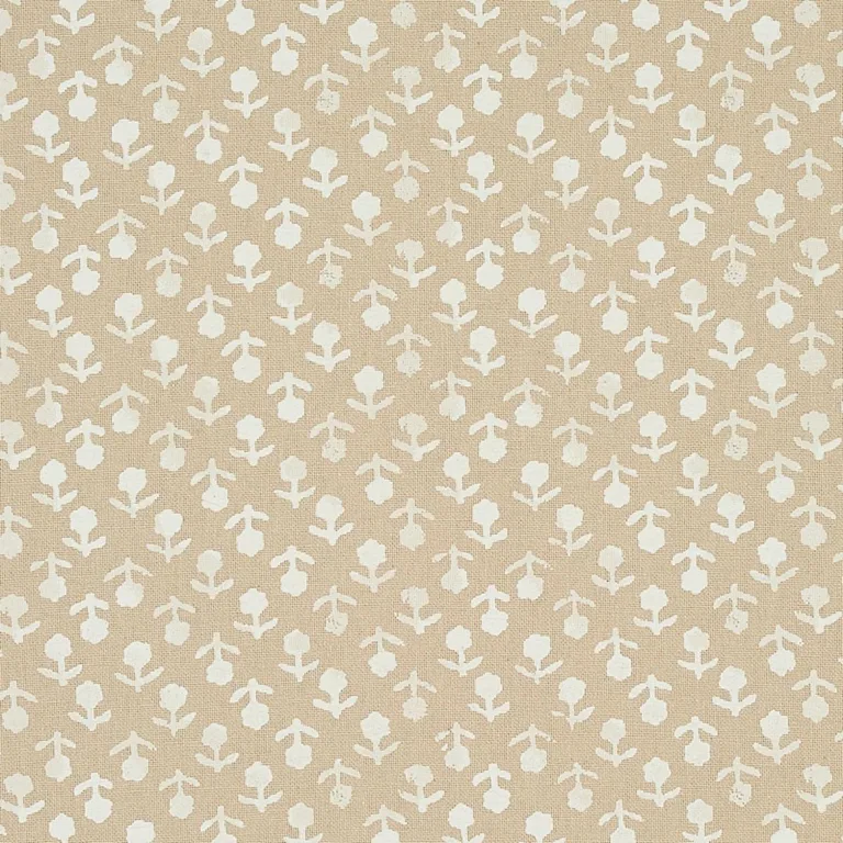 Schumacher 179352 Beatriz Handprint Natural fabric swatch