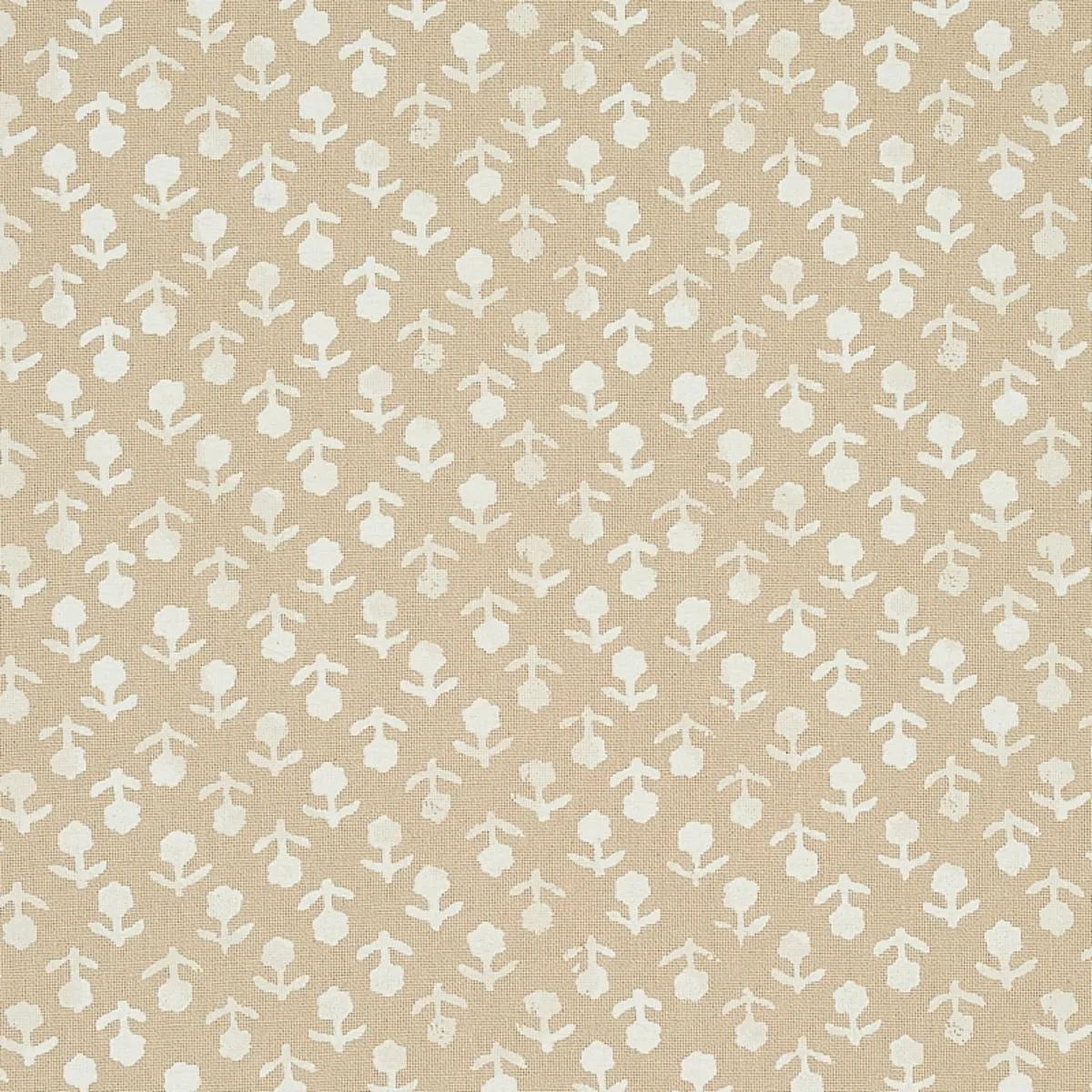 Schumacher 179352 Beatriz Handprint Natural fabric swatch