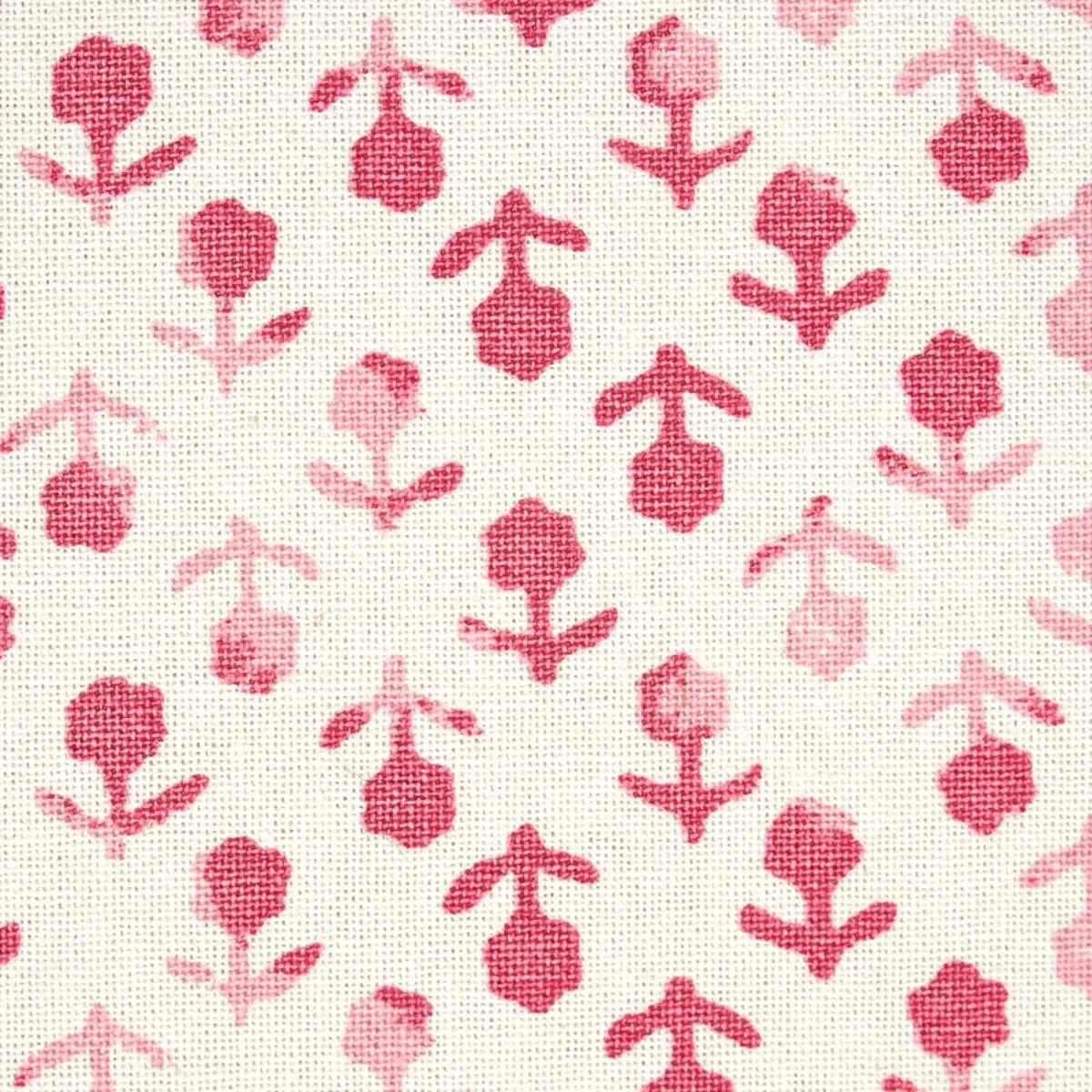 Schumacher 179350 Beatriz Handprint Pink fabric swatch