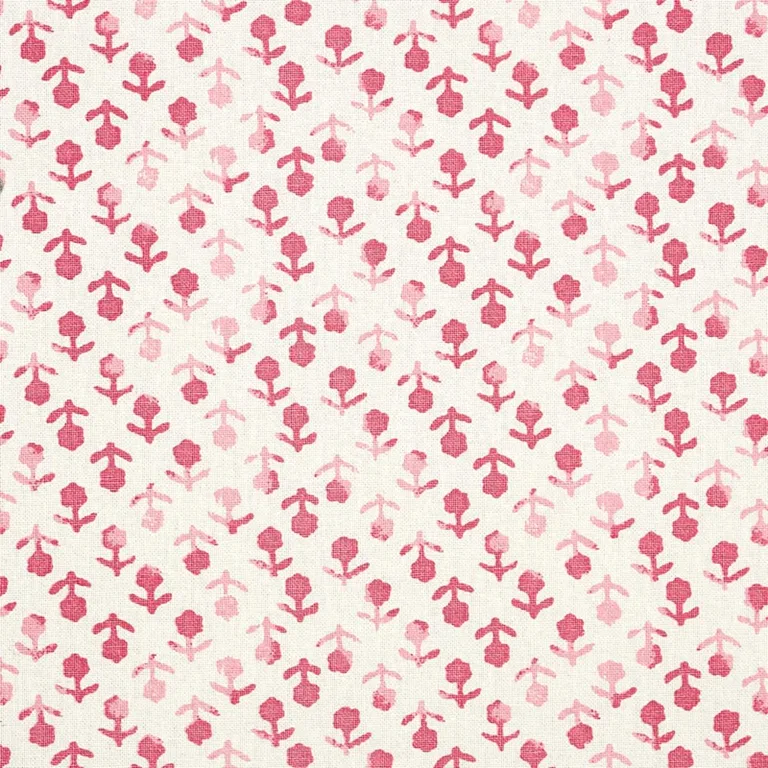 Schumacher 179350 Beatriz Handprint Pink fabric swatch