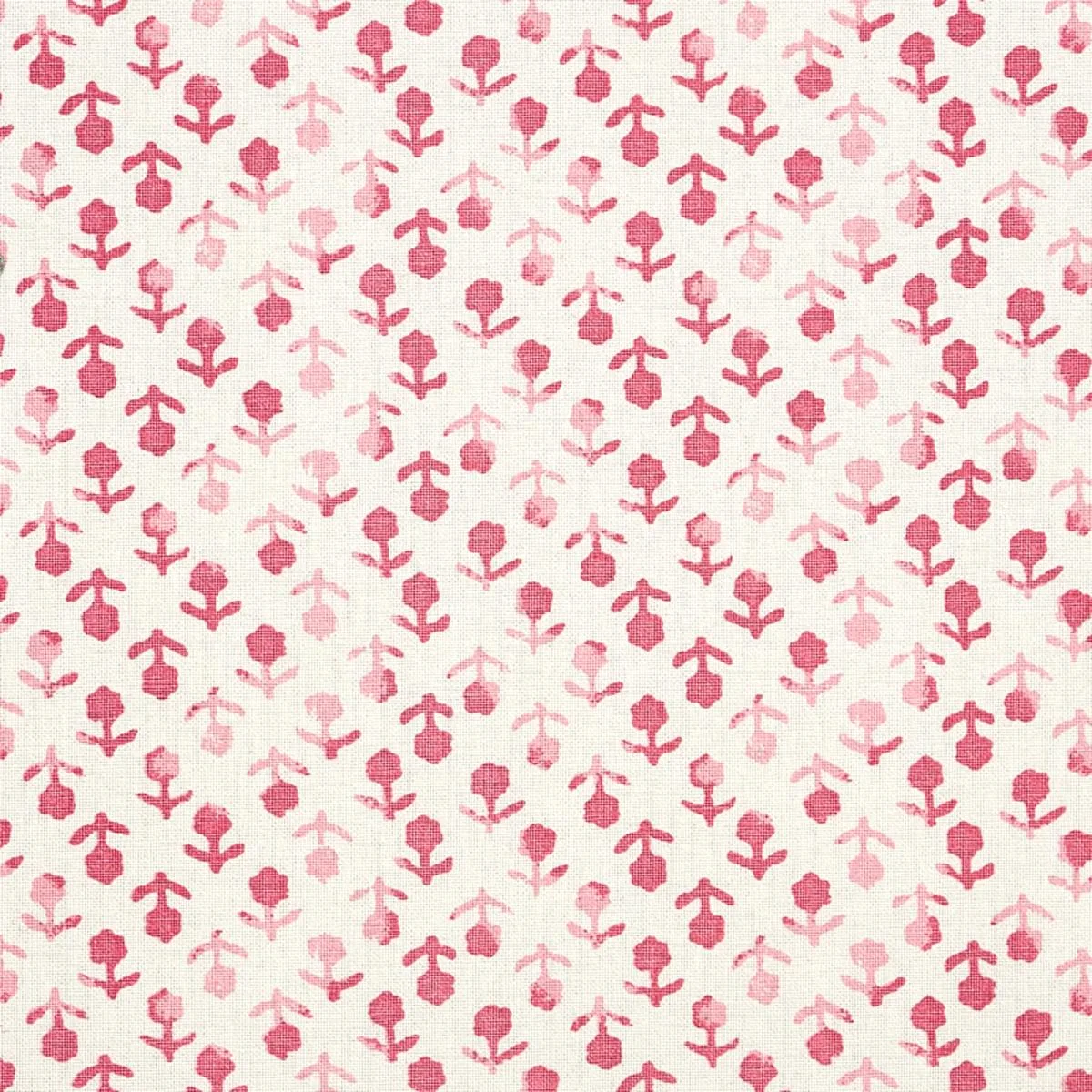 Schumacher 179350 Beatriz Handprint Pink fabric swatch