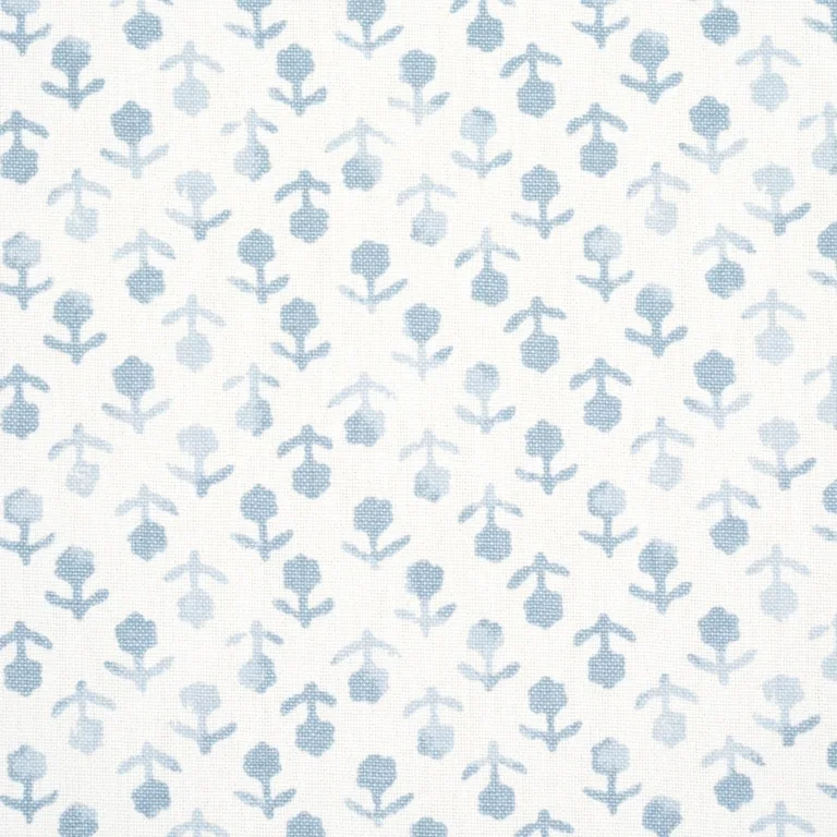 Schumacher 179353 Beatriz Handprint Sky fabric swatch