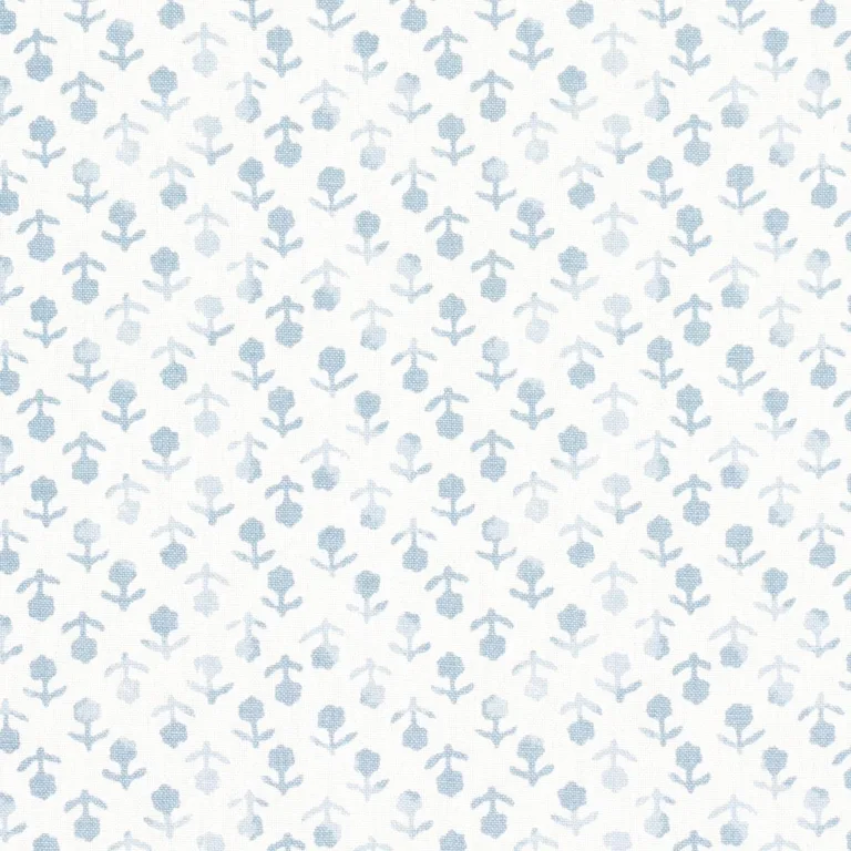 Schumacher 179353 Beatriz Handprint Sky fabric swatch