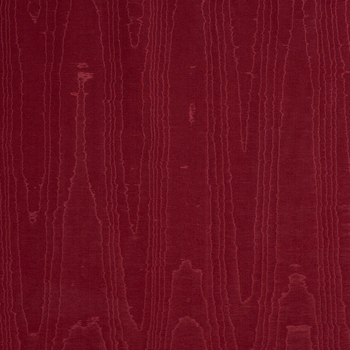 Schumacher 83254 Beau Cotton Linen Moiré Crimson fabric swatch