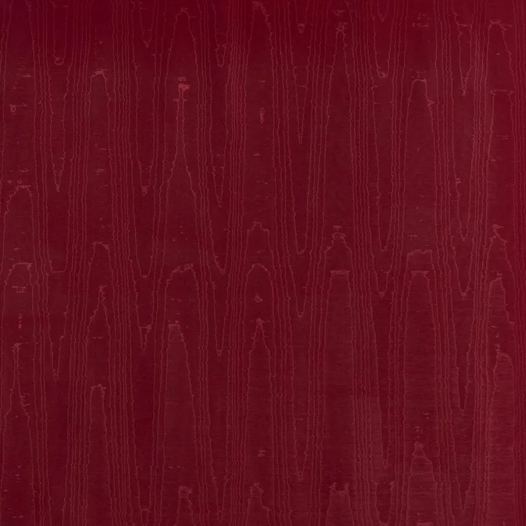 Schumacher 83254 Beau Cotton Linen Moiré Crimson fabric swatch