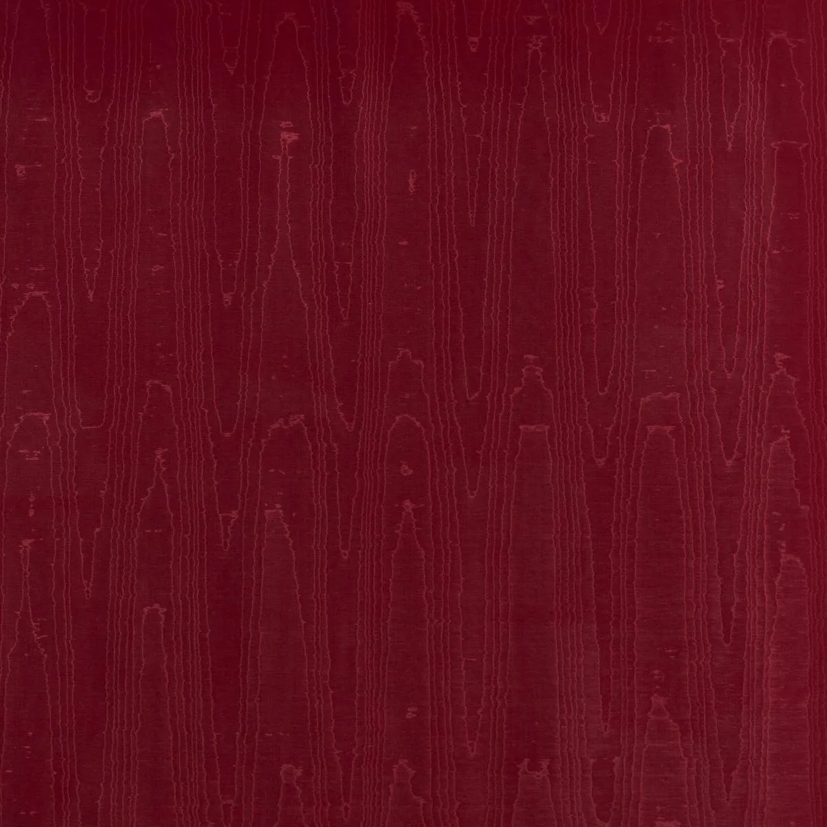 Schumacher 83254 Beau Cotton Linen Moiré Crimson fabric swatch