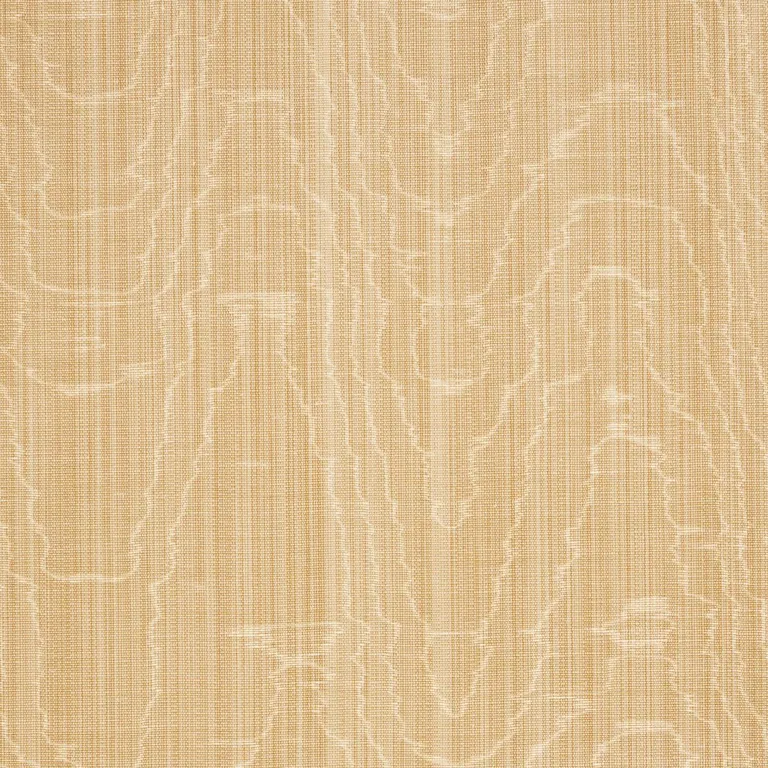 Schumacher 83252 Beau Cotton Linen Moiré Soft Gold fabric swatch