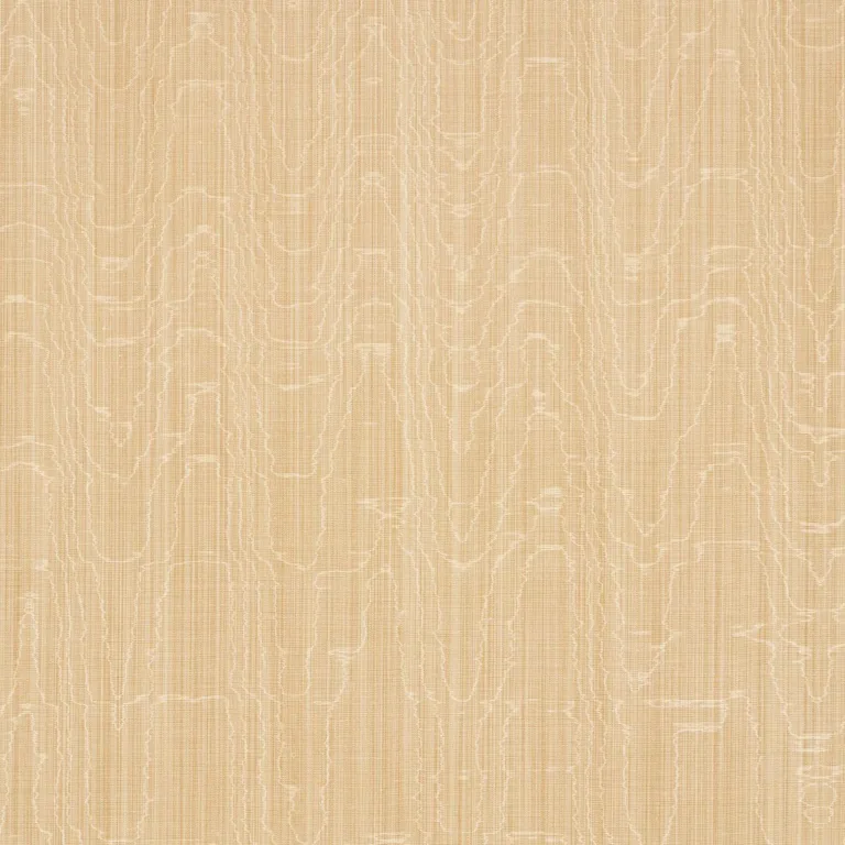 Schumacher 83252 Beau Cotton Linen Moiré Soft Gold fabric swatch