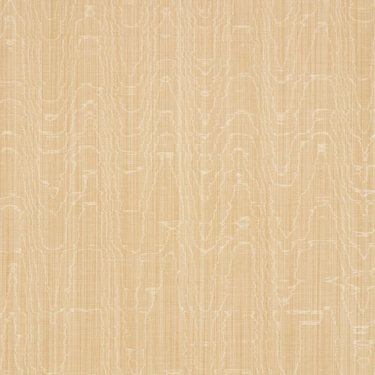 Schumacher 83252 Beau Cotton Linen Moiré Soft Gold fabric swatch