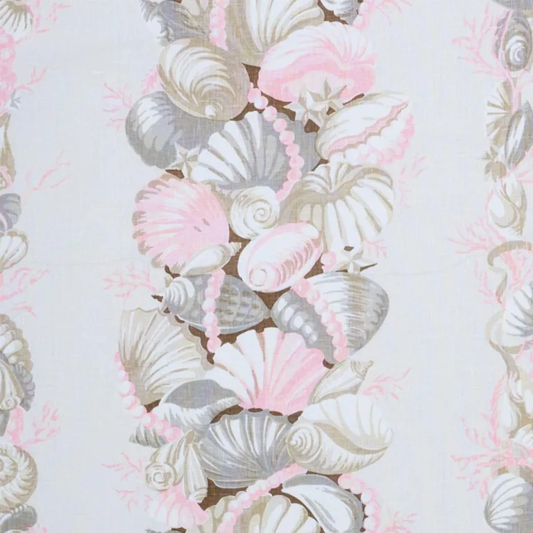 Schumacher 178781 Bedolina Chintz Pink & Natural fabric swatch