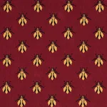 Schumacher 77410 Bee éPinglé Red fabric swatch
