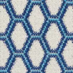 Schumacher 73420 Beehive Blue fabric swatch