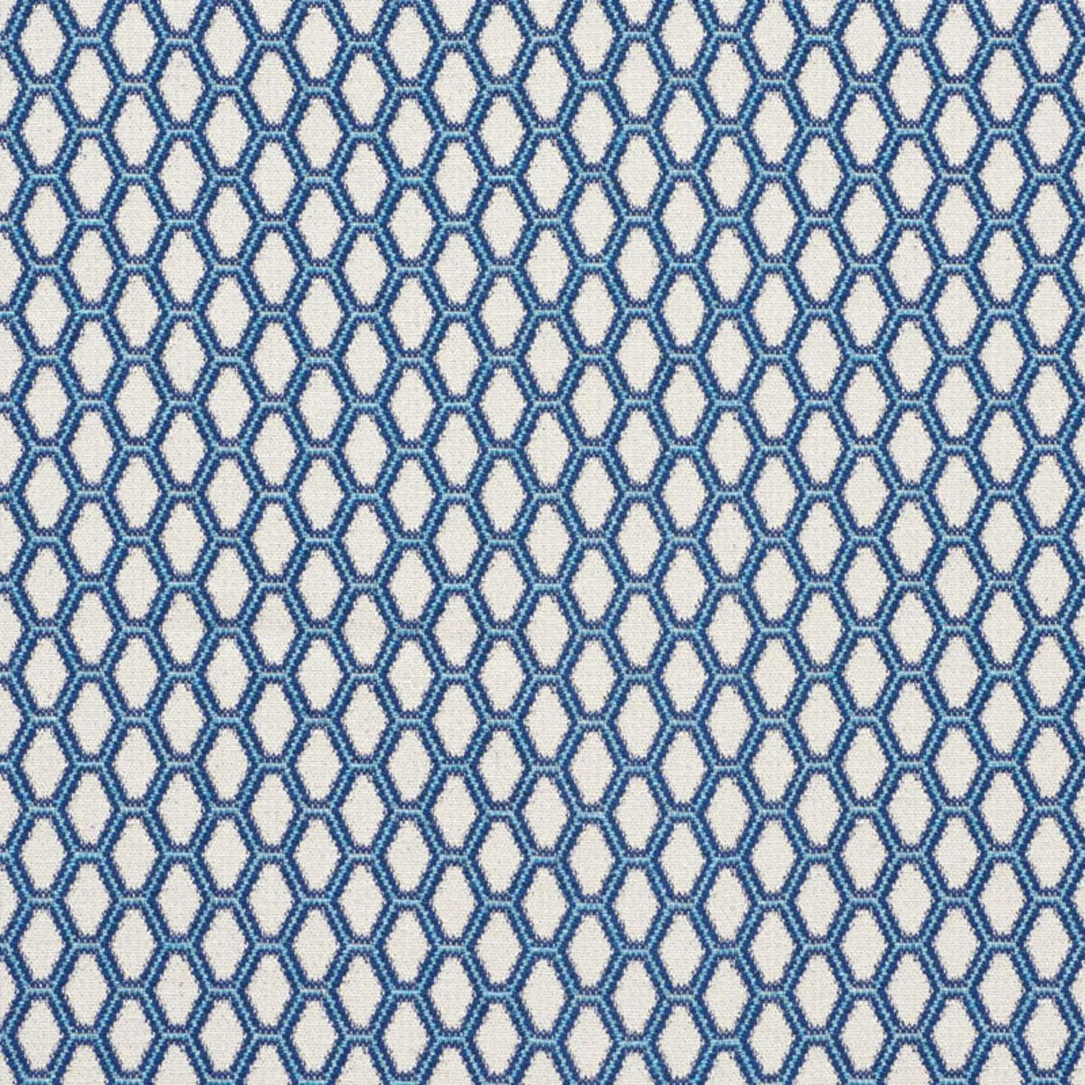 Schumacher 73420 Beehive Blue fabric swatch