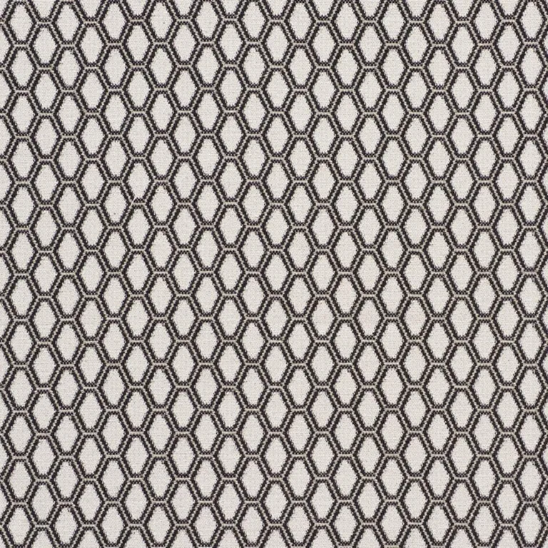 Schumacher 73422 Beehive Graphite fabric swatch
