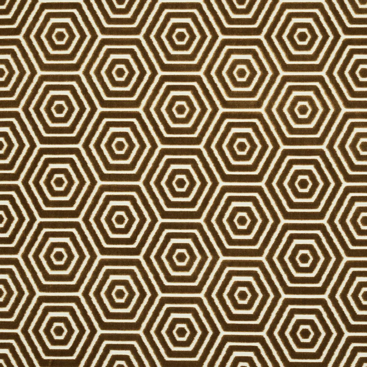 Schumacher 83210 Bees Knees Cut Velvet Gold fabric swatch