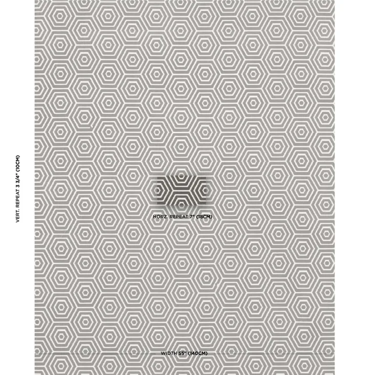 Schumacher 83212 Bees Knees Cut Velvet Grey fabric swatch