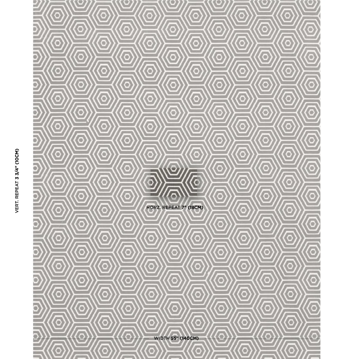 Schumacher 83212 Bees Knees Cut Velvet Grey fabric swatch