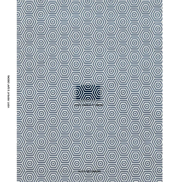 Schumacher 83211 Bees Knees Cut Velvet Navy fabric swatch